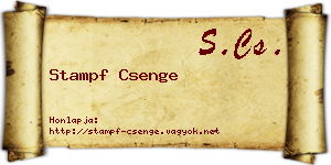 Stampf Csenge névjegykártya